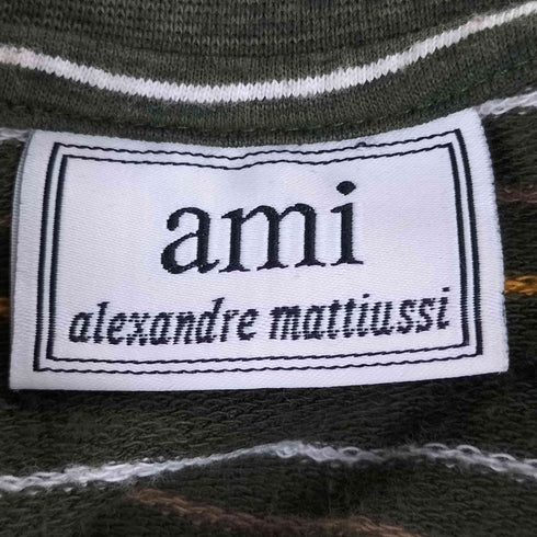 アミアレクサンドルマテュッシ AMI ALEXANDRE MATTIUSSI マルチボーダー クルーネックカットソー メンズ import:L